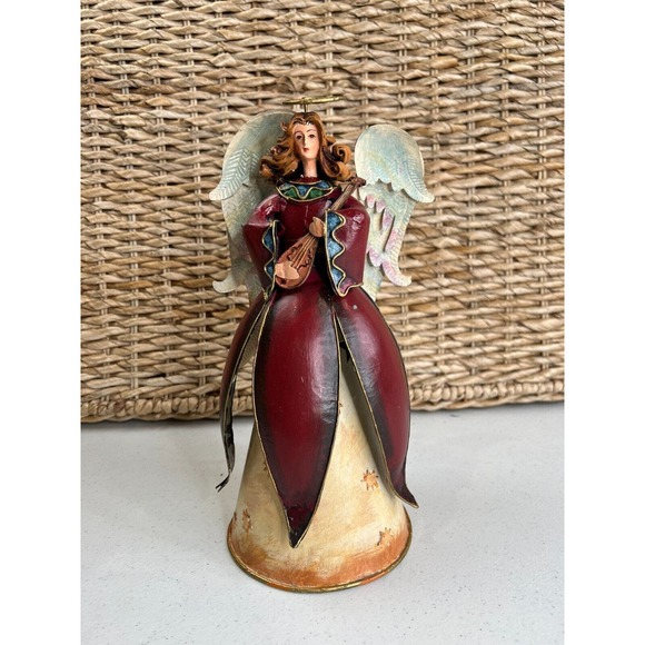 Vintage‎ Christmas Angel Figurines with Lute, Wing Collectable Home Decor - Picture 1 of 7